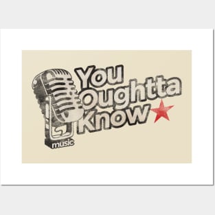 You Oughtta Know - Vintage Karaoke song Posters and Art